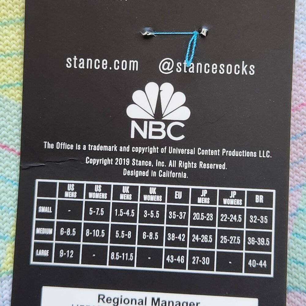 The Office Stance Dunder Mifflin Dwight Schrute Crew Socks Medium Unisex Soft - Picture 7 of 9